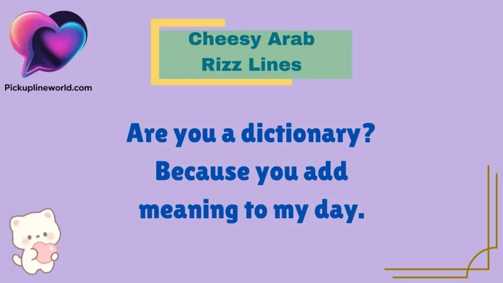 Cheesy Arab Rizz Lines