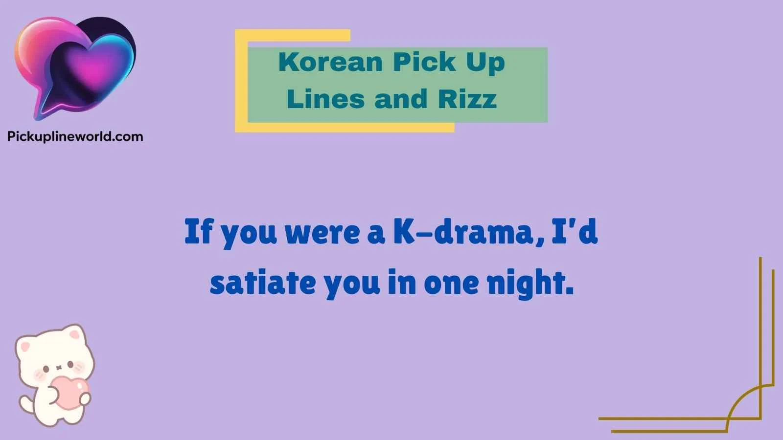 Korean Pick Up Lines and Rizz
